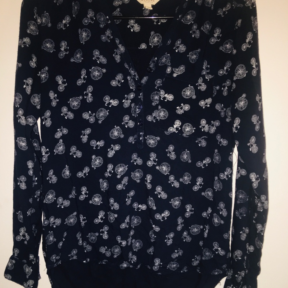 Sonoma S adorable bicycle tunic shirt